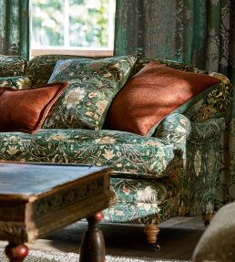 Montreal Velvet Fabric by Morris & Co Grey/Charcoal