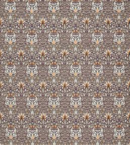 Snakeshead Velvet Fabric by Morris & Co Mulberry/Saffron