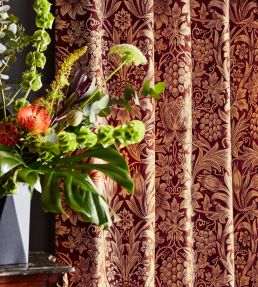 Sunflower Velvet Fabric by Morris & Co Saffron/Vellum