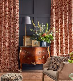 Sunflower Velvet Fabric by Morris & Co Saffron/Vellum