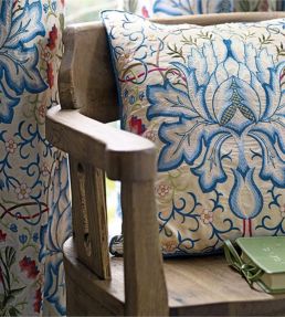 Artichoke Embroidery Fabric by Morris & Co Soft Gold/Cream