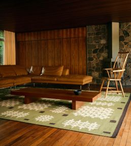 Layered Morrisstudio Ryg Runner rug Bardsey Green MSRYBG75240 Bardsey Green