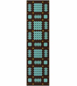 Layered Morrisstudio Ryg Runner rug Olwen Blue MSRYOB75240 Olwen Blue