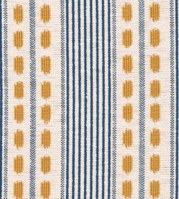 Mouassine Fabric by MINDTHEGAP Blue and Yellow