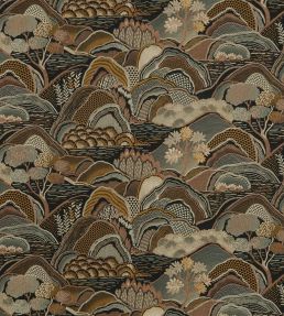 Mount Edo Fabric by Liberty Pewter Dark