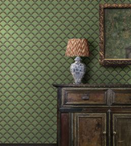 Mount Temple Small Wallpaper by GP & J Baker Blush/Green