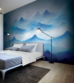 Mountain Metallic Mural by Jannelli&Volpi Blue