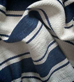 Mountain Stripe Fabric by Andrew Martin Navy