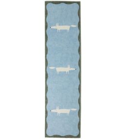 Scion Mr Fox Runner rug Blue/White SMRFOXBLEW6123 Blue/White