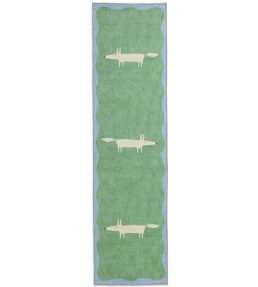 Scion Mr Fox Runner rug Green/White SMRFOXGRNW6123 Green/White