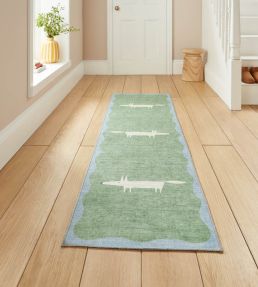 Scion Mr Fox Runner rug Green/White SMRFOXGRNW6123 Green/White