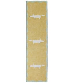 Scion Mr Fox Runner rug Yellow/White SMRFOXYELWHT6123 Yellow/White