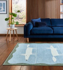 Scion Mr Fox rug Blue/White SMRFOXBLEW7615 Blue/White