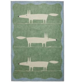 Scion Mr Fox rug Green/White SMRFOXGRNW7615 Green/White