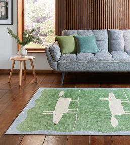 Scion Mr Fox rug Green/White SMRFOXGRNW7615 Green/White