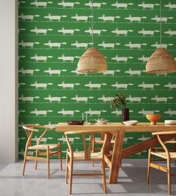 Mr Fox Wallpaper by Scion Mint Leaf