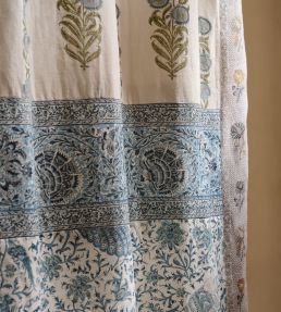 Mughal Menagerie Fabric by Zoffany Mazarine Blue