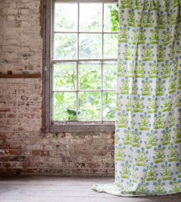Mughal Fabric by Molly Mahon Sky Pistachio
