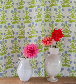Mughal Fabric by Molly Mahon Sky Pistachio