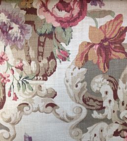 Floral Rococo Fabric by Mulberry Home Taupe