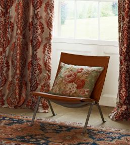 Vintage Floral Fabric by Mulberry Home Coral/Sage