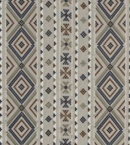 Shaftesbury Fabric by Mulberry Home Blue/Lovat
