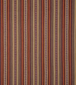 Dalton Stripe Fabric by Mulberry Home Spice/Plum