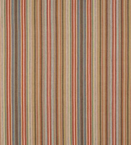 Tapton Stripe Fabric by Mulberry Home Teal/Russet