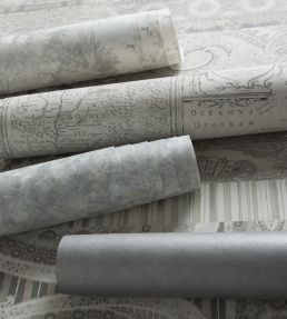 Vintage Leather Wallpaper by Mulberry Home Dove