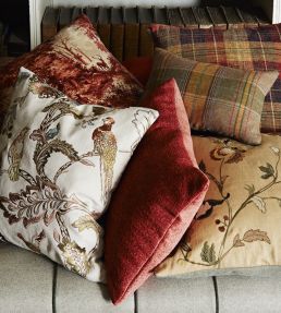 Clan Chenille Fabric by Mulberry Home Blue/Mole