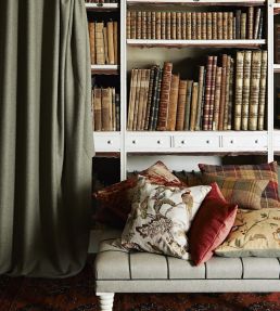 Clan Chenille Fabric by Mulberry Home Blue/Mole