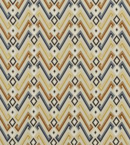 Jazz Fabric by Mulberry Home Indigo/Spice