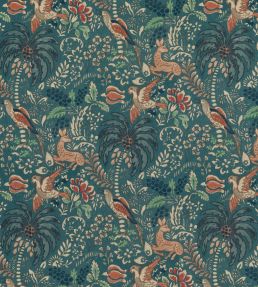 Fantasia Fabric by Mulberry Home Teal