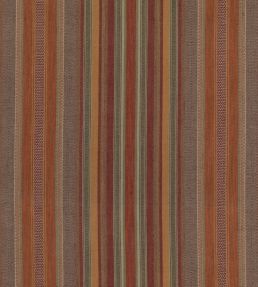 Rustic Stripe Fabric by Mulberry Home Red / Plum