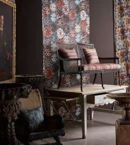 Art Stripe Fabric by Mulberry Home Multi
