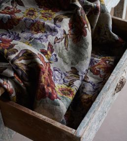 Botanica Fabric by Mulberry Home Red / Plum