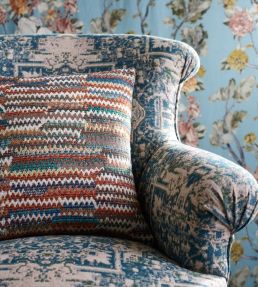 Landscape Fabric by Mulberry Home Teal / Spice