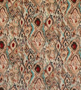 Paint Box Fabric by Mulberry Home Teal / Spice