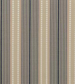 Brighton Stripe Fabric by Mulberry Home Indigo/Linen