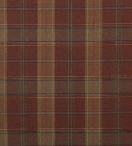 Shetland Plaid Fabric by Mulberry Home Russet