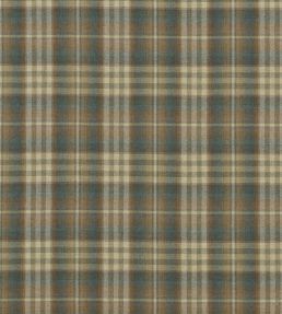 Nevis Fabric by Mulberry Home Teal/Russet