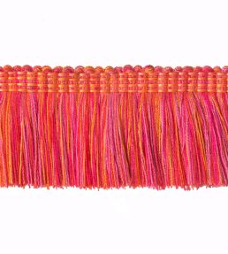 Multi-Colour Moss Fringe 50mm Trimming by Houles Carnival Pink