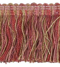 Multi-Colour Moss Fringe 50mm Trimming by Houles Pink and Yellow