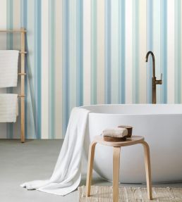 Multi Stripe Wallpaper by Ohpopsi Linen