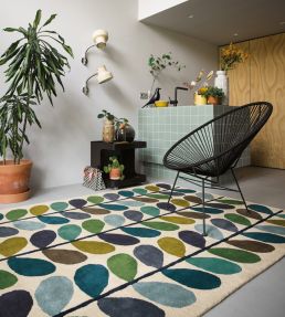 Orla Kiely Multi Stem rug Kingfisher 059507-120180-US Kingfisher