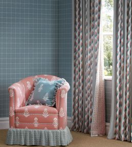 Musafir Fabric by Sanderson Mineral/Coral