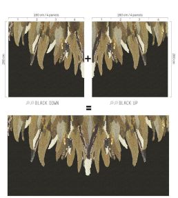 Bejewelled Feather Mural by Eijffinger 406