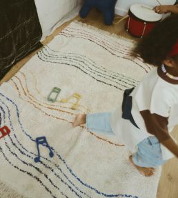 Lorena Canals Musical Notes rug Multi C-NOTES-MULTI-S Multi