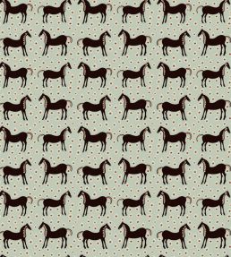 Musta Tamma Wallpaper by Marimekko Green