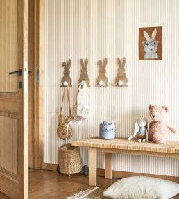 My Little World Rayure Wallpaper by Casadeco Beige Camel